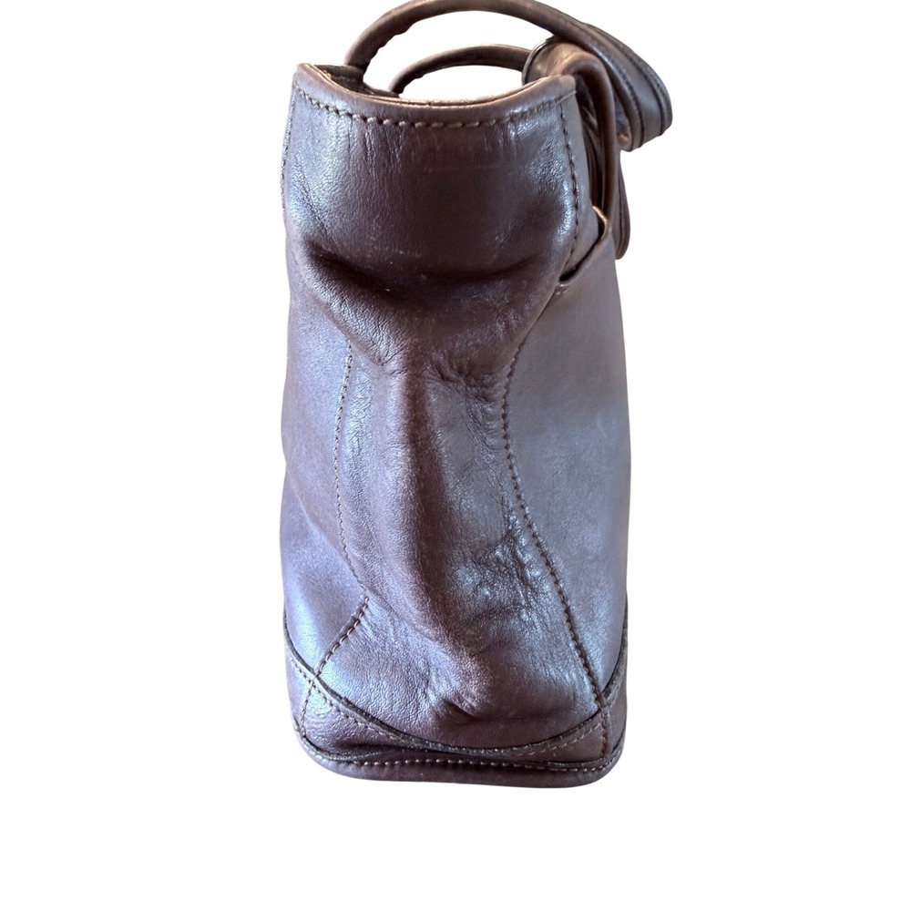 Vintage Coach Mahogany Brown Leather Tote Bag USA Made 9303 Zip Top Handbag - Picture 12 of 16